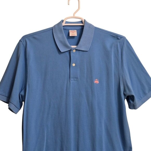 Brooks Brothers 346 Original Fit Blue Polo Shirt Sz L - Picture 2 of 10
